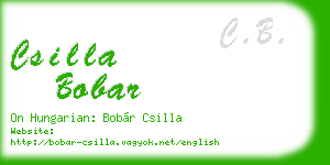 csilla bobar business card