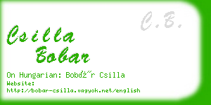 csilla bobar business card